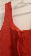 Regata Vermelha Lisa - Crepe Texturizado