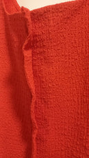 Regata Vermelha Lisa - Crepe Texturizado
