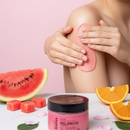 Esfoliante aplicação na pele