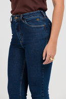 Calça Flare Jeans Feminina Índigo Escuro