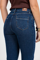 Calça Flare Jeans Feminina Índigo Escuro